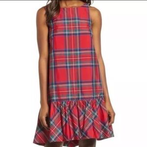 NWT Vineyard Vines Amelia Jolly Plaid Swing Dress Size 10 Calypso Red $198